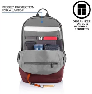 XD Design Plecak na lapotp Soft Czerwony - Torby na laptopy - miniaturka - grafika 14