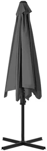 vidaXL Parasol ogrodowy na słupku stalowym, 300 cm, antracytowy - Parasole ogrodowe - miniaturka - grafika 6