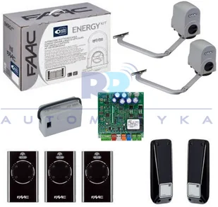 FAAC Zestaw ENERGY 391 do bram skrzydłowych o długości skrzydła do 2 m ENERGY_391_EXT - Zestawy do bram - miniaturka - grafika 2