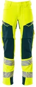 Odzież robocza - Mascot Workwear ACCELERATE SAFE SPODNIE Z KIESZENIAMI NA KOLANACH; ŻÓŁTY HI-VIS/CIEMNA PETROLOWY (76C54) - miniaturka - grafika 1