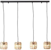 Lampy sufitowe - Brilliant Lampa wisząca Crosstown klosz bambusowy 4-pkt. - miniaturka - grafika 1