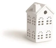 Świeczniki - Excelsa domek dla ptaków latarnia, ceramiczny, biały, 7.5 x 7.5 x 14.5 cm 60368 - miniaturka - grafika 1