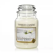 Świece - Yankee Candle Świeca Zapachowa Yanklee Fluffy Towels Słoik Duży 623g 5038580003789 Y7 - miniaturka - grafika 1