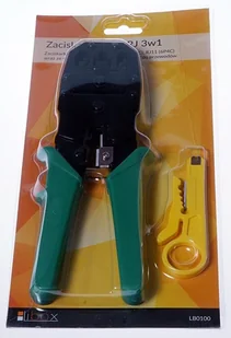 LIBOX Zaciskarka do złącz teleinformatycznych RJ11/RJ12/RJ45 + ściągacz izolacji LIBOX LB0100 - Nożyce i noże - miniaturka - grafika 2