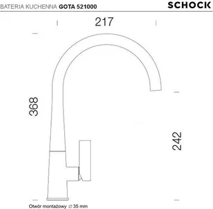 Schock GOTA 521000 S Czarna - Baterie kuchenne - miniaturka - grafika 2