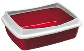 Kuwety dla kotów - Ferplast 72041099 W1 kuweta NIP Plus 10, otwarte kuweta, wymiary: 47 x 36 x 15,5 cm, bordowy - miniaturka - grafika 1