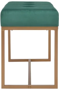 vidaXL Ławka, 80 cm, zielona, aksamitna vidaXL - Ławki do przedpokoju - miniaturka - grafika 8