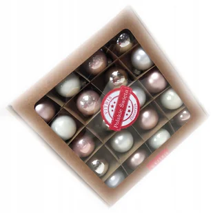 Bombki Szklane Róż Biały Srebro 20szt 3cm - Bombki - miniaturka - grafika 2