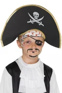 Dodatki do strojów karnawałowych - Smiffys Kapelusz kapitana pirackiego statku z czaszką 22654 - miniaturka - grafika 1