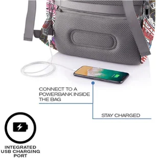 XD Design Plecak antykradzieżowy miejski XD Design Bobby Soft Art Art - graffiti P705.868 - Plecaki - miniaturka - grafika 15