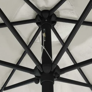vidaXL Parasol ogrodowy na słupku aluminiowym, 270x246 cm, biały 47345 - Parasole ogrodowe - miniaturka - grafika 3