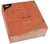 Folia, papier śniadaniowy, serwetki - Papstar , 50 serwetek "Royal Collection" 1/4 składane 40 cm x 40 cm terakota "Ozdoby", # 11680 11680 - miniaturka - grafika 1