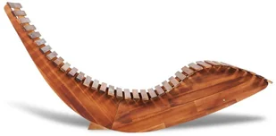 vidaXL Leżak bujany z drewna akacjowego 42652 - Fotele i krzesła ogrodowe - miniaturka - grafika 4