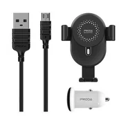 Ładowarki do telefonów - Proda Proda Uchwyt+Ładowarka+kabel 10W QI PD-CH06 Black proda_20191205131457 - miniaturka - grafika 1