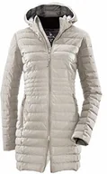 Kurtki i kamizelki sportowe damskie - G.I.G.A. DX Bacarya damski płaszcz pikowany  parka funkcyjna z kapturem  długa kurtka pikowana  płaszcz przejściowy o wyglądzie puchu, jasnoszary, 42 - miniaturka - grafika 1