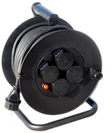 Przedłużacze i rozgałęźniki - Solight Przedłużacz bębnowy 50m czarny - miniaturka - grafika 1