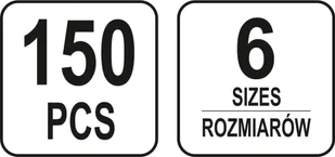 Yato 150 SZT ZAWLECZEK SPRĘŻYSTYCH MIX YT-06883 YT-06883 - Narzędzia warsztatowe - miniaturka - grafika 5