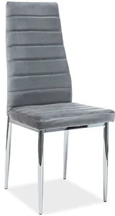 Signal Krzesło H261 VELVET stelaż chrom, szary aksamit BLUVEL14 - Krzesła - miniaturka - grafika 2