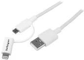 Kable USB - StarTech Kabel USB LIGHTNING/MICRO USB CABLE - LTUB1 mWH (LTUB1MWH) - miniaturka - grafika 1