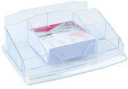 OFFICE PRODUCTS Przybornik na biurko OFFICE PRODUCTS, z karteczkami, plastik, transparentny 18156411-90 - Przyborniki na biurko - miniaturka - grafika 2