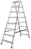 Drabiny - Drabina aluminiowa, dwustronna, 8 stopni wytrzymałość: 125-150 kg (wytrzymałość 125 kg) - miniaturka - grafika 1