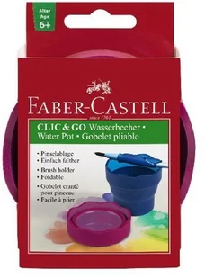 Faber Castell Pojemnik na wodę Click&Go różowy - Pozostałe akcesoria dla plastyków - miniaturka - grafika 3