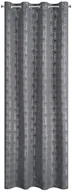 Zasłony - EUROFIRANY Zasłona zaciemniająca Kaja grafitowa 135 x 250 cm na przelotkach - miniaturka - grafika 1
