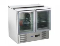 Szafy i witryny chłodnicze - Hendi Stół chłodniczy sałatkowy 2-drzwiowy z pokrywą uchylną 900x700x860 h 236246 236246 - miniaturka - grafika 1