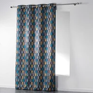 Zasłony - Douceur d'Intérieur douceur D l'intérieur zasłona z oczkami, poliester, antracytowy, 260x140 cm 1606326 - miniaturka - grafika 1