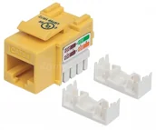 Panele krosownicze - Intellinet 210133 Moduł Keystone RJ45 UTP Cat5e, Punch-Down, żółty 210133 - miniaturka - grafika 1