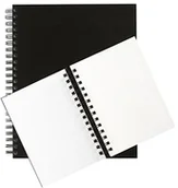 Notesy i bloczki - Clairefontaine 96662 °C szkicownik o podwójnej spirali i czarnym pokrywką, 12 x 18 cm, 100 arkuszy, 90 G, biały 96662C - miniaturka - grafika 1