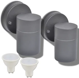 vidaXL Lampy ścienne zewnętrzne 2 szt., stal nierdzewna, dół - Lampy ścienne - miniaturka - grafika 2
