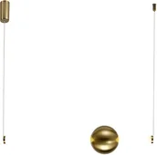 Lampy sufitowe - KKS LAMPA wisząca modernistyczna OPRAWA zwis LED 25W 3000K metalowa kula mosiądz KKST-1688S - miniaturka - grafika 1