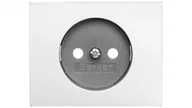 Gniazdka elektryczne - Hager Polo K.5 Płytka czołowa gniazda b/u aluminium 3967157003 3967157003 - miniaturka - grafika 1