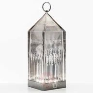Lampy ogrodowe - Kartell Kartell Lantern lampa stołowa LED, szary dym IP54 - miniaturka - grafika 1