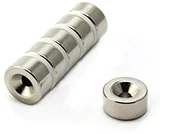 Dekoracje domu - first4magnetsTM first4magnets f314 N-6 °C/umywalka magnesów neodymowych wyciągnąć północy, 11 kg, opakowanie z 6, metalowy, srebrny, grubość 20 MM średnica x 10 MM X 5,2 MM F314N-6 - miniaturka - grafika 1