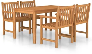 vidaXL 5-cz. zestaw mebli ogrodowych, lite drewno tekowe 3059943 - Meble ogrodowe - miniaturka - grafika 14