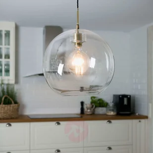 Belid Lampa wisząca Gloria mosiądz/szkło 38 cm - Lampy sufitowe - miniaturka - grafika 2