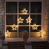 Oświetlenie świąteczne - KonstSmide Kurtyny świetlne gwiazdy 4043-103 LED Zewnętrzne 24 V Ilość żarówek= 70 ciepły biały SxW) 72 cm x 118 cm - miniaturka - grafika 1