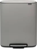 Kosze na śmieci - Brabantia Kosz na śmieci Bo Pedal Bin 2 x 30 l szary 211485 - miniaturka - grafika 1