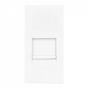 Listwy zasilające - NOEN RJ11, gniazdo modułowe 22,5x45mm telefoniczne RJ11, białe OR-GM-9010/W/RJ11 - miniaturka - grafika 1