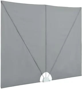 vidaXL Składany parawan tarasowy, szary, 400x200 cm vidaXL - Pawilony ogrodowe - miniaturka - grafika 4