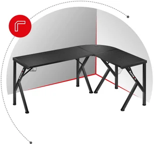 Huzaro Biurko gamingowe Huzaro Hero 6.3 Black HZ-Hero 6.3 Black - Biurka gamingowe - miniaturka - grafika 12