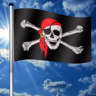 FLAGMASTER FLAGA PIRACKA BANDERA PIRATÓW 120x80 CM NA MASZT 30050169 - Flagi i akcesoria - miniaturka - grafika 3