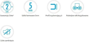 Deante FUNKIA półokrągła 80x80 KYP N52K - Kabiny prysznicowe - miniaturka - grafika 4