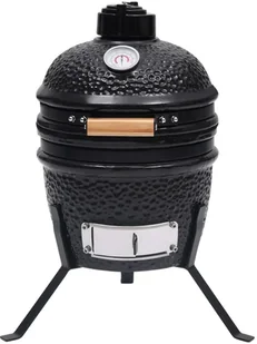 vidaXL Lumarko Ceramiczny grill kamado z wędzarnią, 2-w-1, 56 cm, czarny! 316093 - Grille - miniaturka - grafika 5