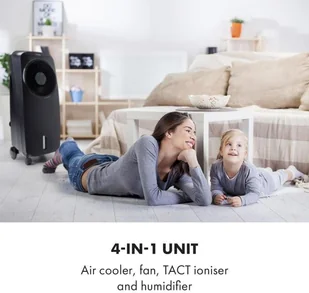 Klarstein Rotator klimatyzer klimator schładzacz powietrza 110 W 8h timer pilot biały ACO3- - Klimatory - miniaturka - grafika 2