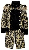 Stroje karnawałowe - WIDMANN Widmann - płaszcz męski żakard parade kostium, m, złoto - miniaturka - grafika 1