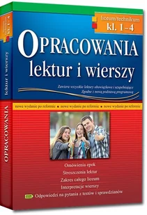 Greg Opracowania lektur i wierszy. Liceum, technikum. klasy 1-4, po reformie praca zbiorowa - Podręczniki dla liceum - miniaturka - grafika 2