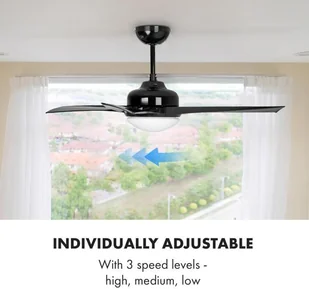 Klarstein Figo, wentylator sufitowy, 52", (132 cm) VTS6-Figo-B - Wentylatory sufitowe - miniaturka - grafika 5